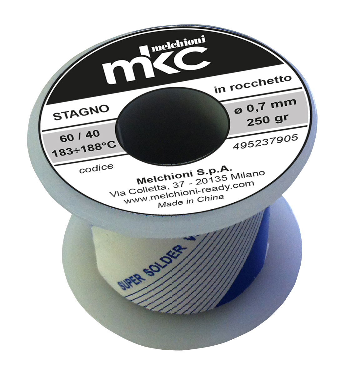MK6040/0.7/250 - Stagno in rocchetto 60/40 0,7mm 250gr
