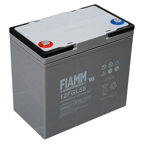 Batteria al piombo ricaricabile 12V 55Ah terminale m6 FIAMM