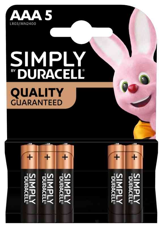 Duracell Simply Ministilo DU037 (AAA) 2400 in blister da 5 pile