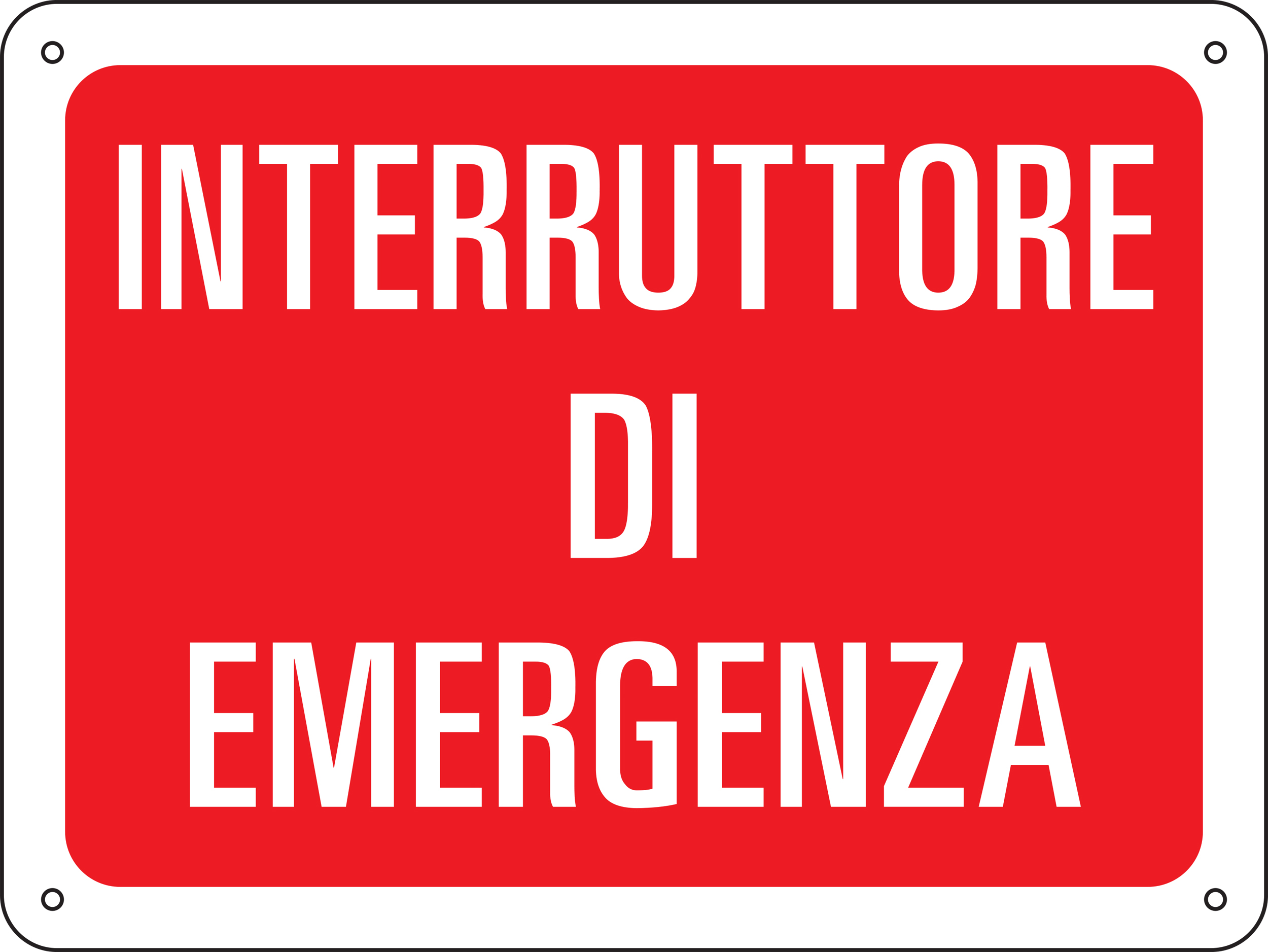 Signage Boards 4808 EMERGENCY SWITCH