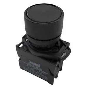 Pulsante Piatto A Rilascio Nero N/O AP/INT/21-C