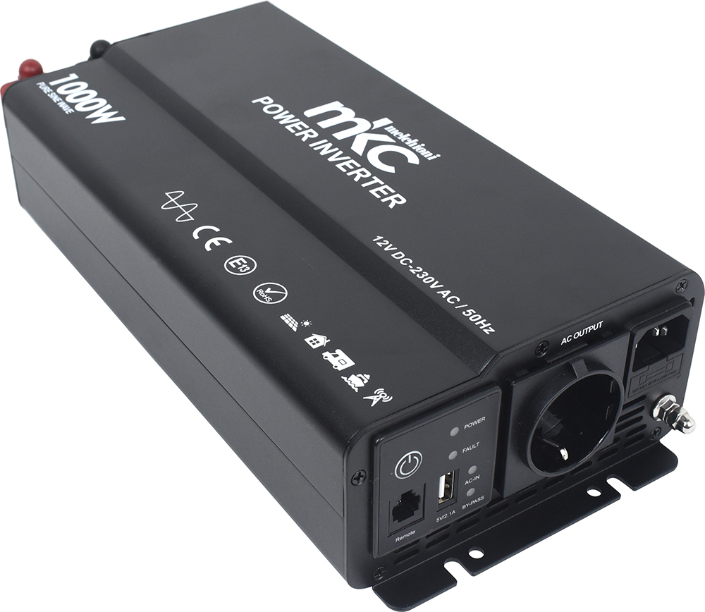 INVERTER MKC-RSP10-12 12VDC 230VCA 1000W SOFTSTART ONDA PURA