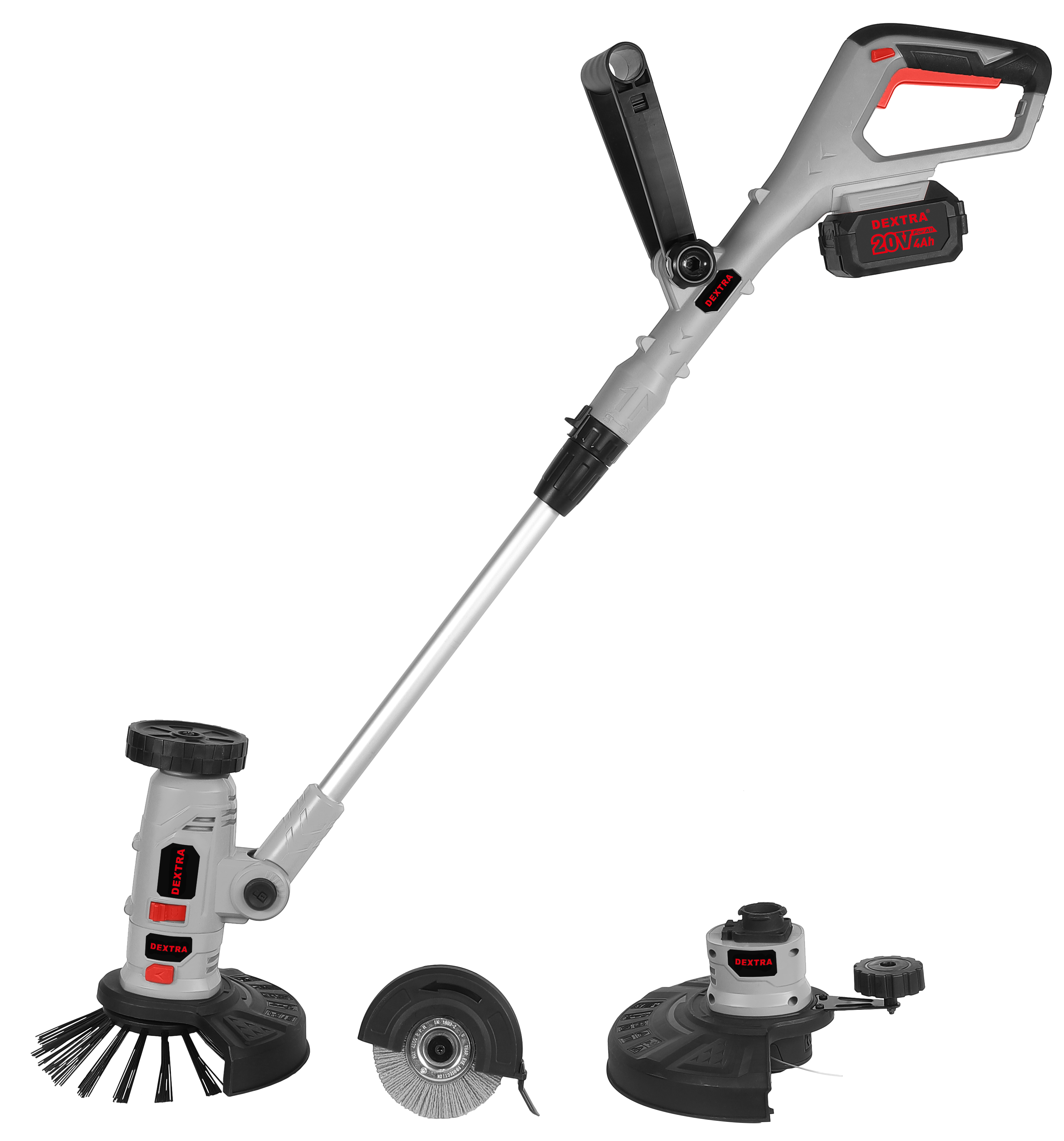 Decespugliatore Multi-funzione 3 in 1 20V con decespugliatore, spazzatrice e spazzola diserbante DEXTRA