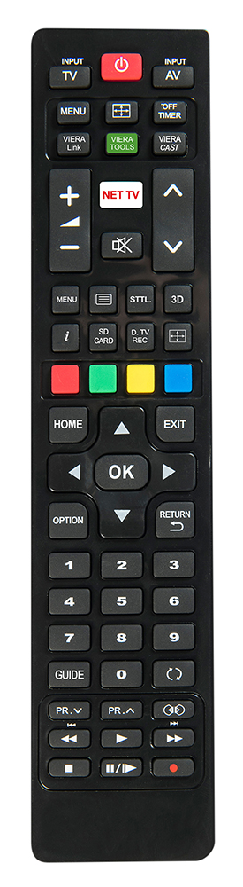 Dedicated remote control compatible with all PANASONIC TVs and SMART TVs produced from 2000 to the present, Model IR-RCPA2000