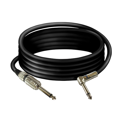 Tasker 492329322 Audio cable  12mt. jack mono ø mm 6,3 male / jack mono ø mm 6,3 90° male