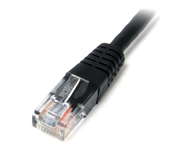 Startech.com M45PAT15MBK 15m Cat5e Patch Cable with Molded RJ45 Connectors - Black - Cat5e Ethernet Patch Cable - 15 m UTP Cat 5e Patch Cord (M45PAT15MBK)