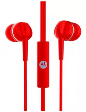 Wired stereo earphones Model Pace 105 red