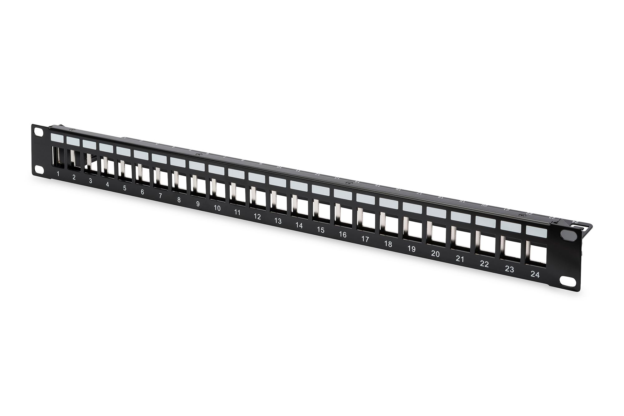 Digitus DN-91411 Modular Patch Panel, schermato 24-port, blank, 1U, rack mount, nero RAL 9005