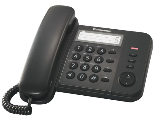 Telefono a filo Panasonic KX-TS520EX1B - colore Nero