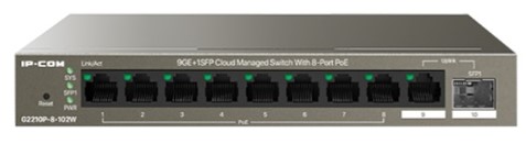 G2210P-8-102W - Switch PoE managed L2, 10 port, 8 PoE