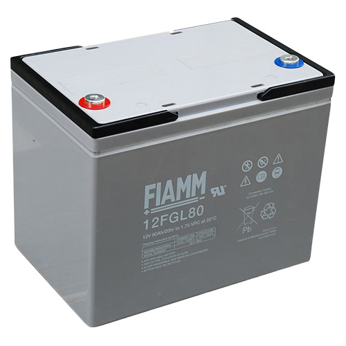 Batteria al piombo ricaricabile 12V 80Ah terminale m6 FIAMM