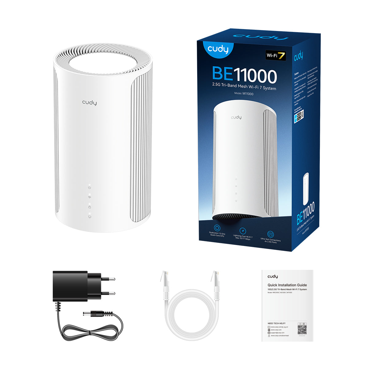 M11000(1-Pack) - BE11000 2.5G Tri-Band Wi-Fi 7 Mesh Solution