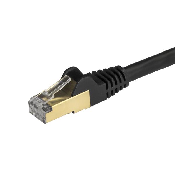 Startech.com 6ASPAT2MBK Cavo Ethernet CAT6a da 2m - Cavo di rete Lan RJ45 10 Gigabit Schermato 100W PoE - Cavo dati patch STP 10GbE - Testato individualmente - Certificato UL/TIA - Nero (6ASPAT2MBK)