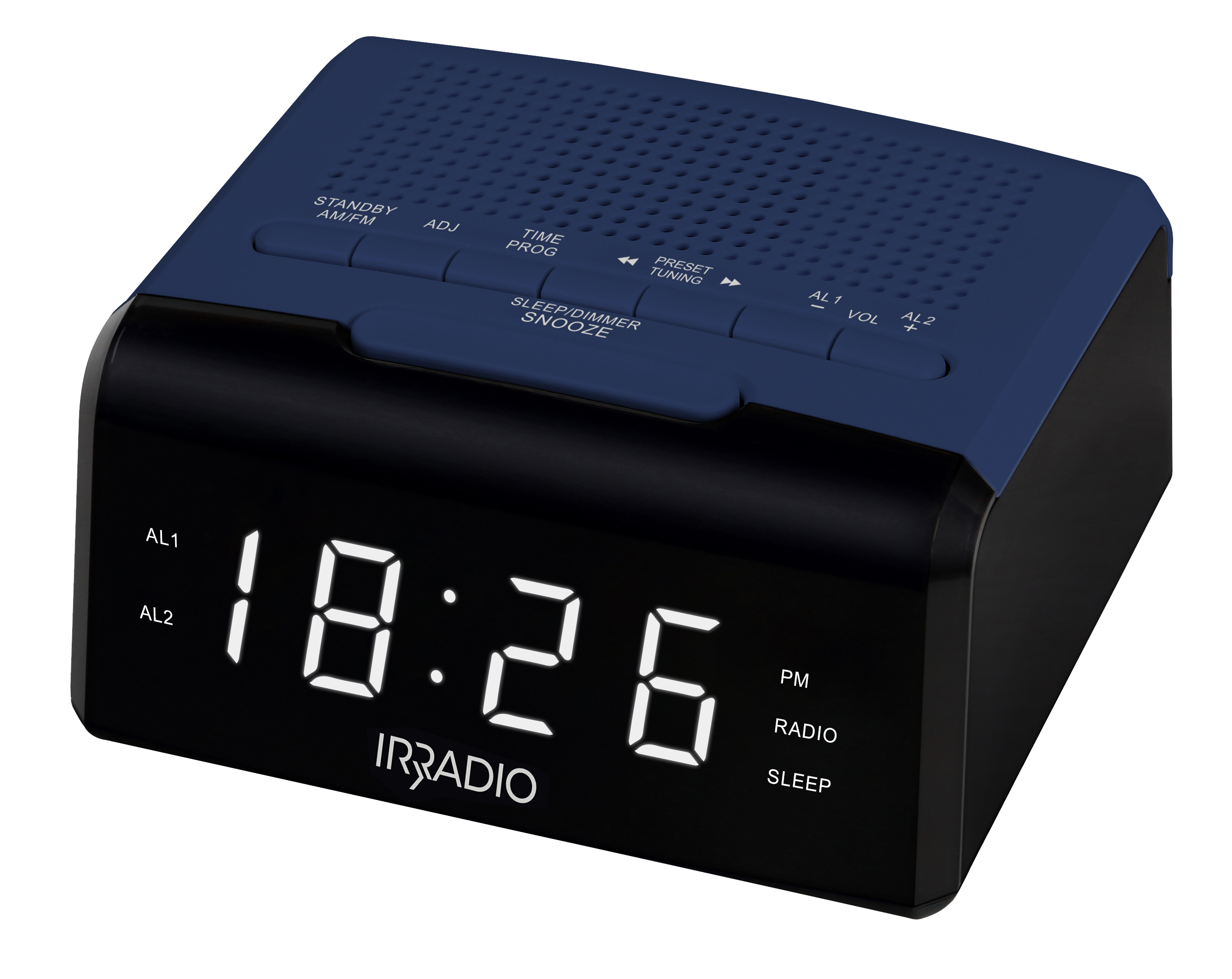 AM/FM IR-Clock Radio Alarm Clock with Dual Alarm