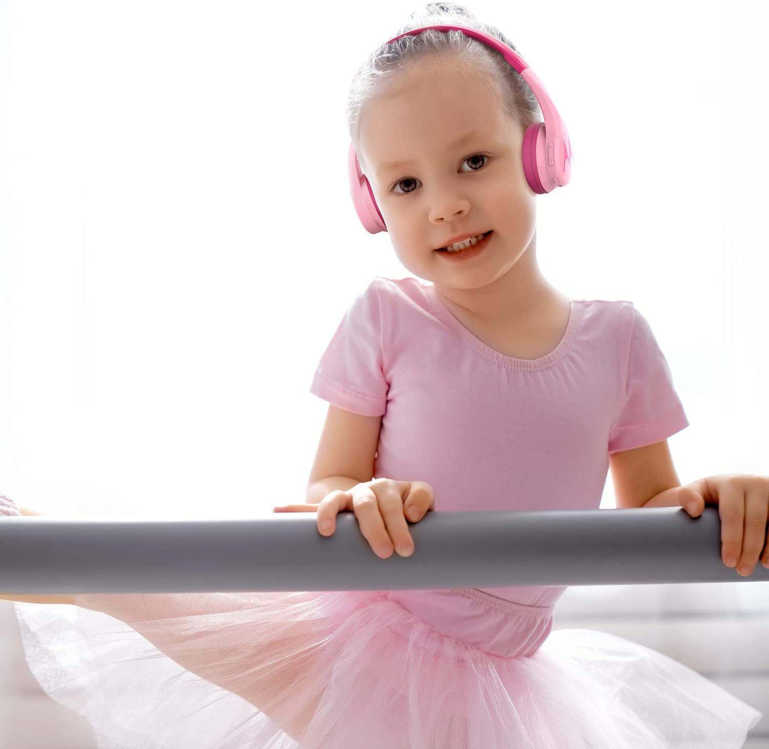 Stereo headphones for children with BT function Mod. Squads 300 pink