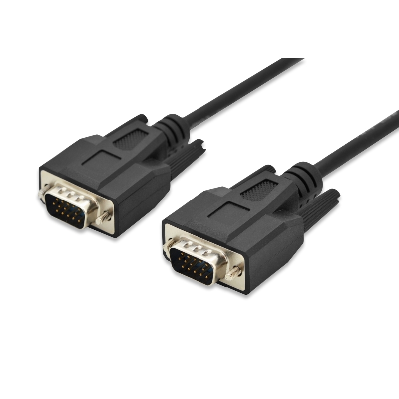 VGA Cable 15pin HD plug M/M, CU,AWG28, 1,8m