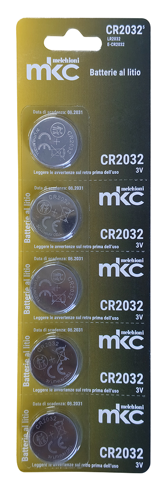 CR2032 LITHIUM BATTERY 3V MKC BLISTER PACK 5PCS