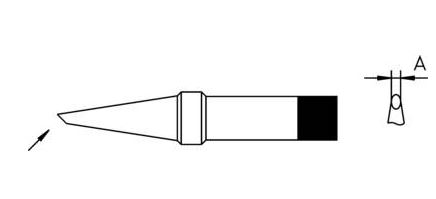 Round tip with bevel cut 425°C 4PTBB8-1 - Weller