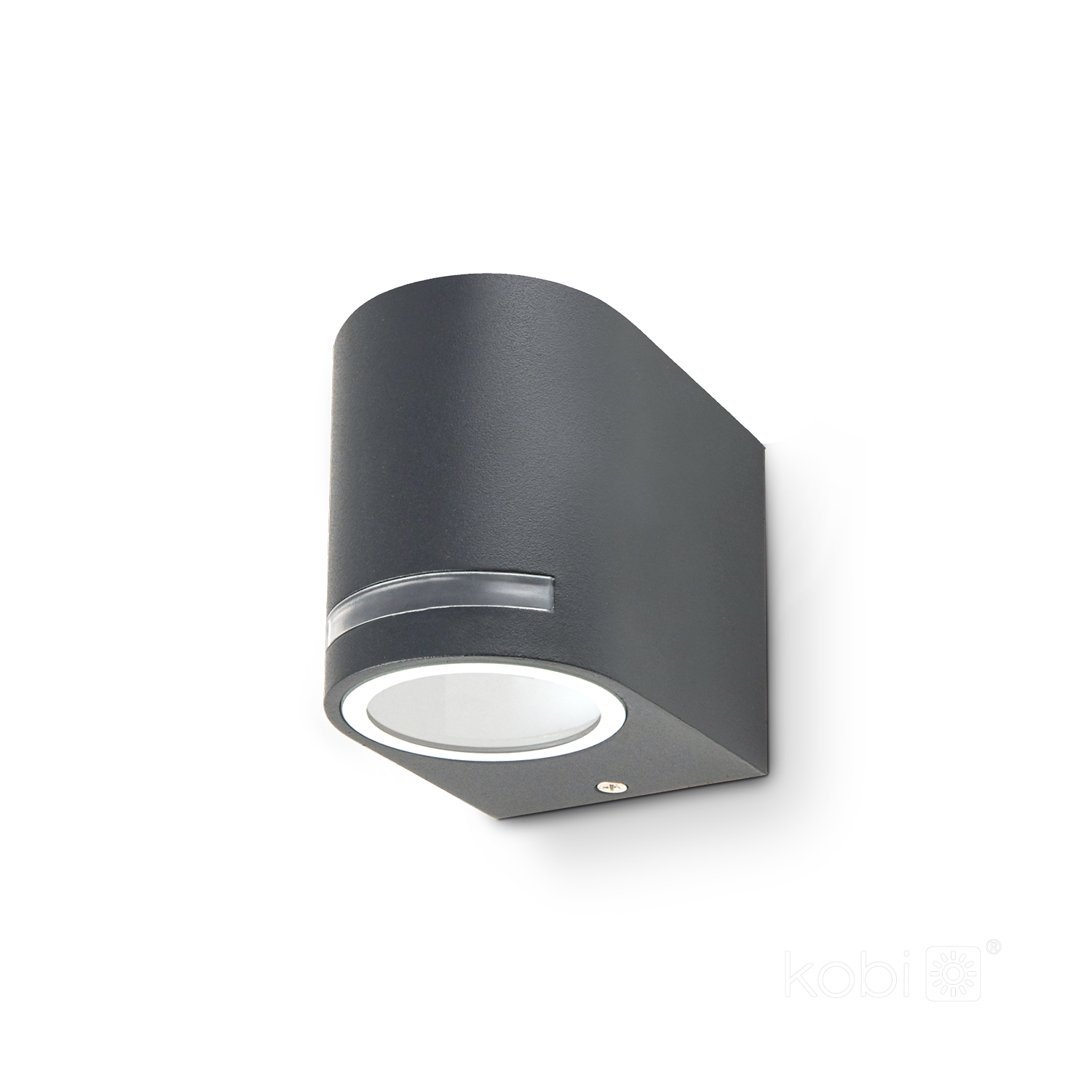 QUAZAR 8 - applique da esterno monoemissione 1xGU10 IP44 grigia, KOBI