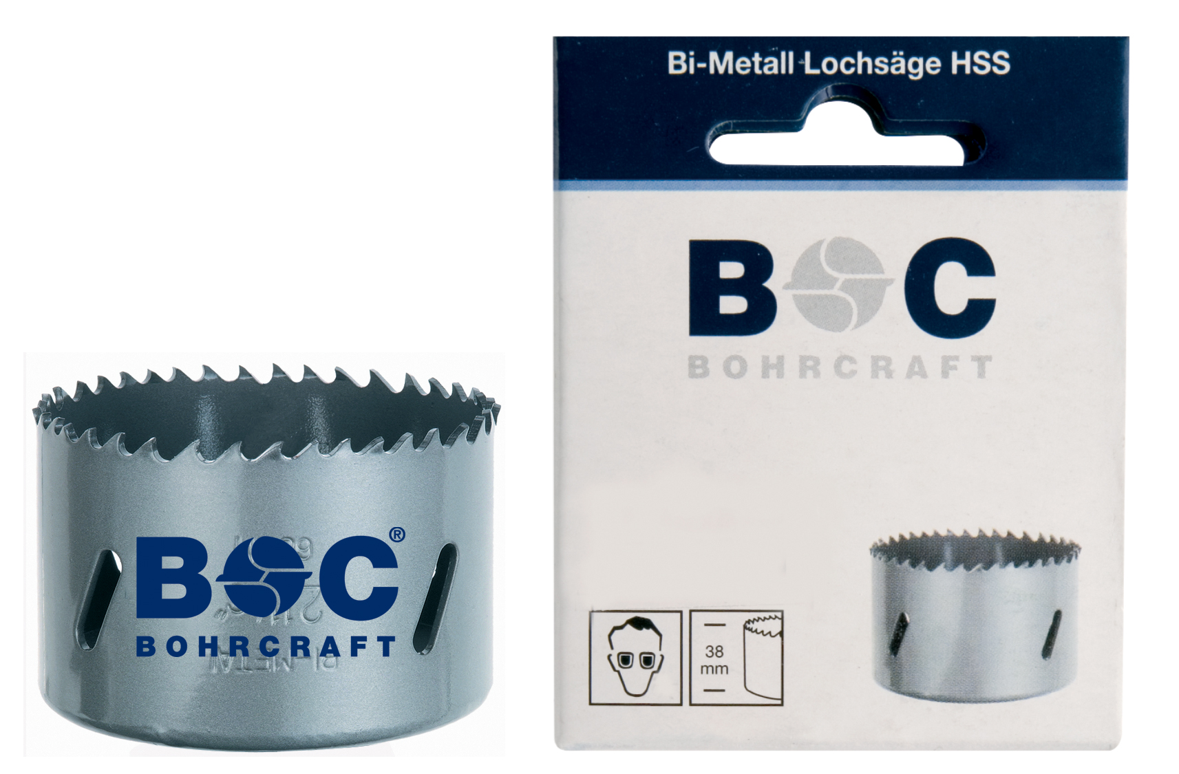 BOHRCRAFT 19000900055 Sega a tazza bimetallica in HSS ø 55,0 mm, conf. 1 pz