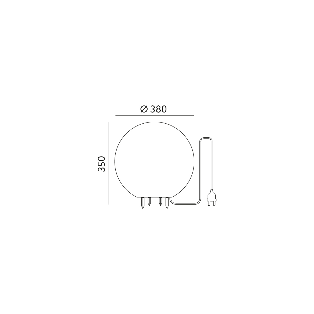 Portalampade decorative da giardino GARDEN BALL L