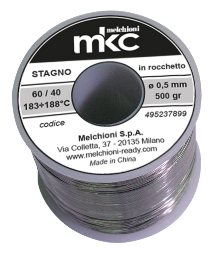 MK6040/0.5/500 - Stagno in rocchetto 60/40 0,5mm 500gr