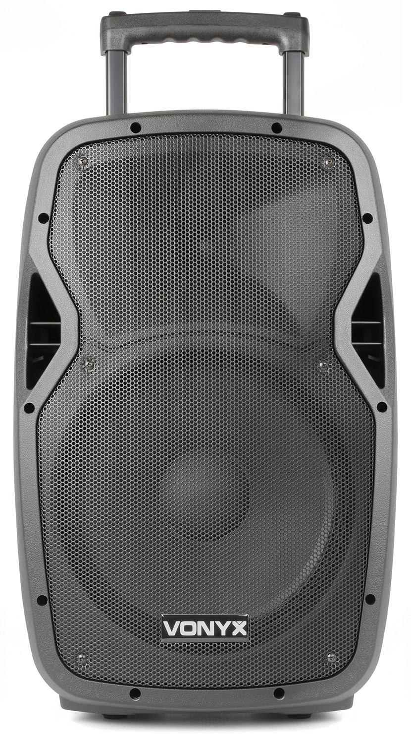 VONYX 550923425 Professional 12 "600w speaker with bt-usb-sd with 2 vhf radio microphone