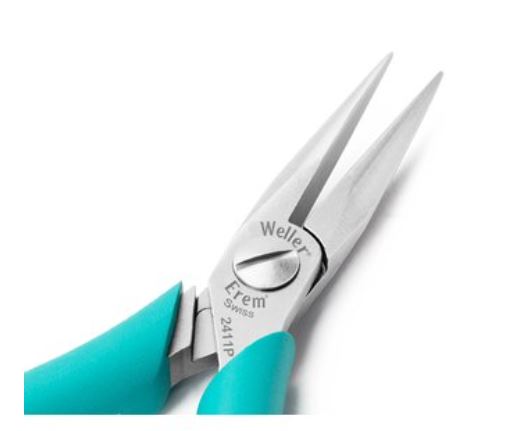 Pinze con becco ad ago e ganasce lisce, tonde, ad alta precisione, 2411P Weller