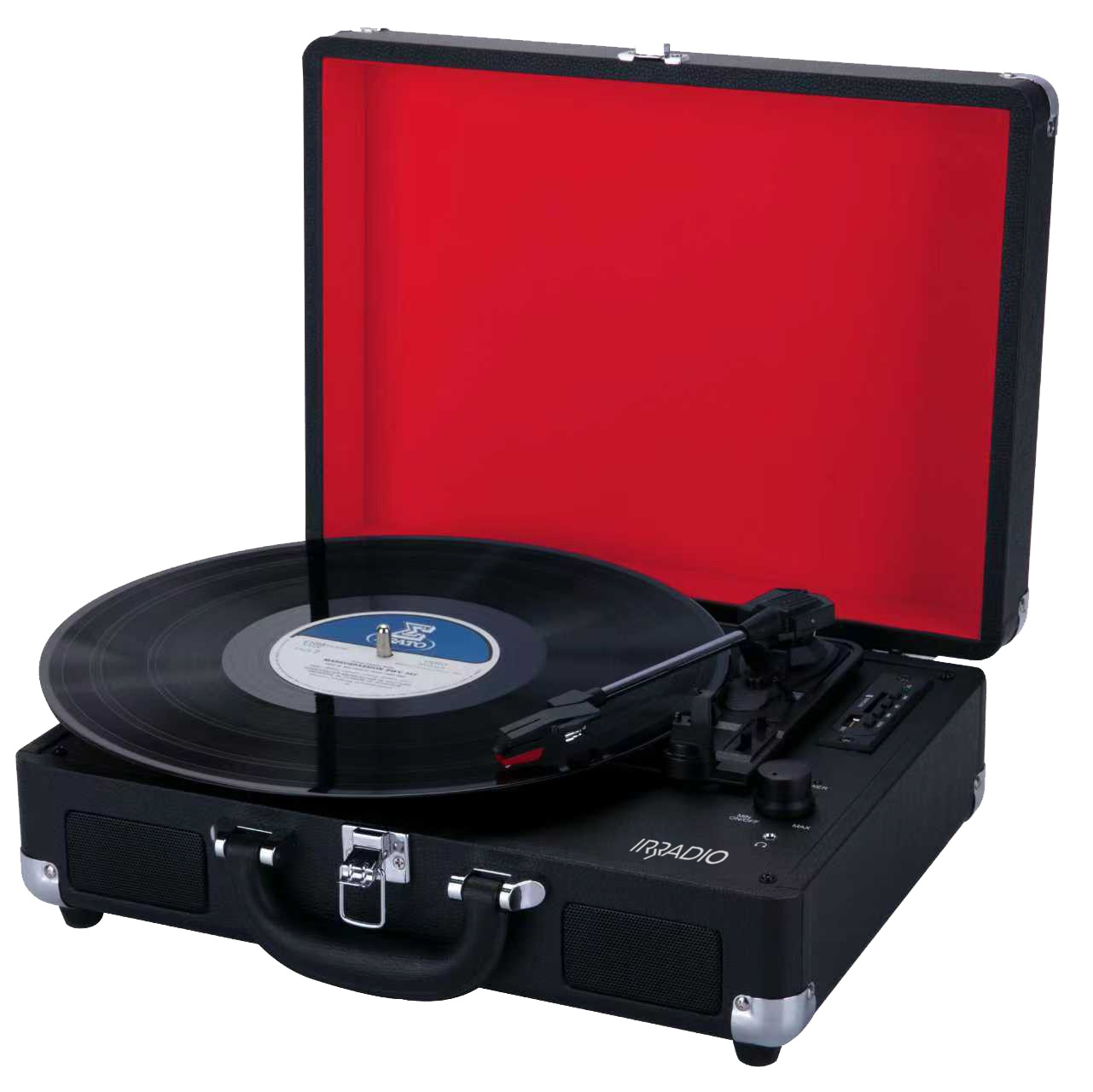 IR-RetroCase portable turntable with 3 speeds