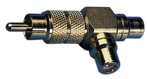 FR0522 Adapter plug rca - 2 sockets rca golden