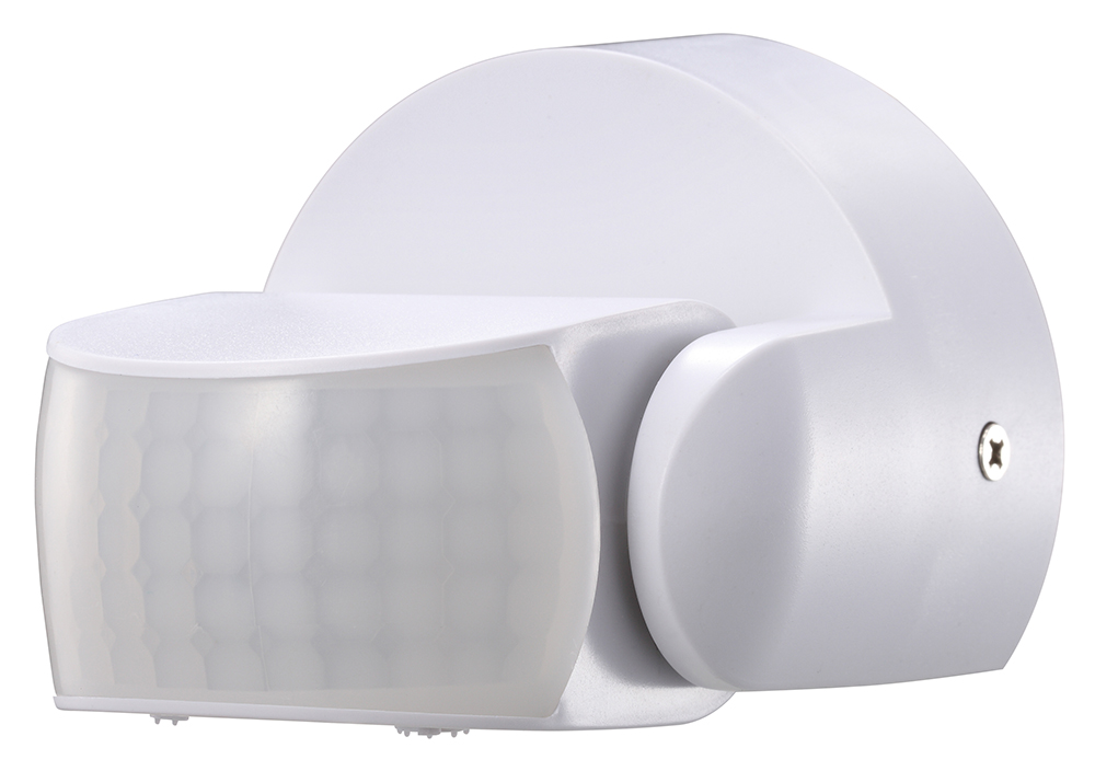 MKX-65 white outdoor PIR sensor IP65, 180° infrared, 12m