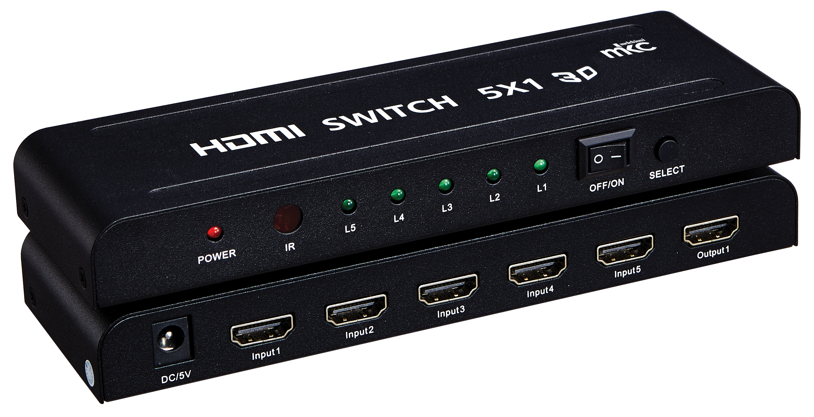 Full HD 1080p HDMI Selector 5IN x 1OUT mod. MK-DSW5