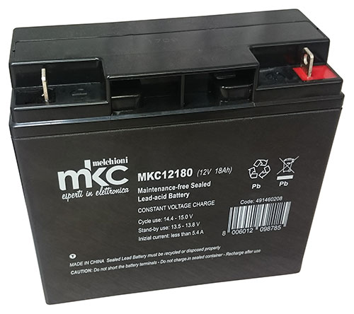 12V 18Ah Rechargeable Lead-Acid Battery with T3 Terminal MKC