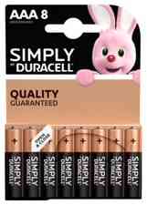 Duracell Simply Ministilo (AAA) 2400 in blister da 8 pile