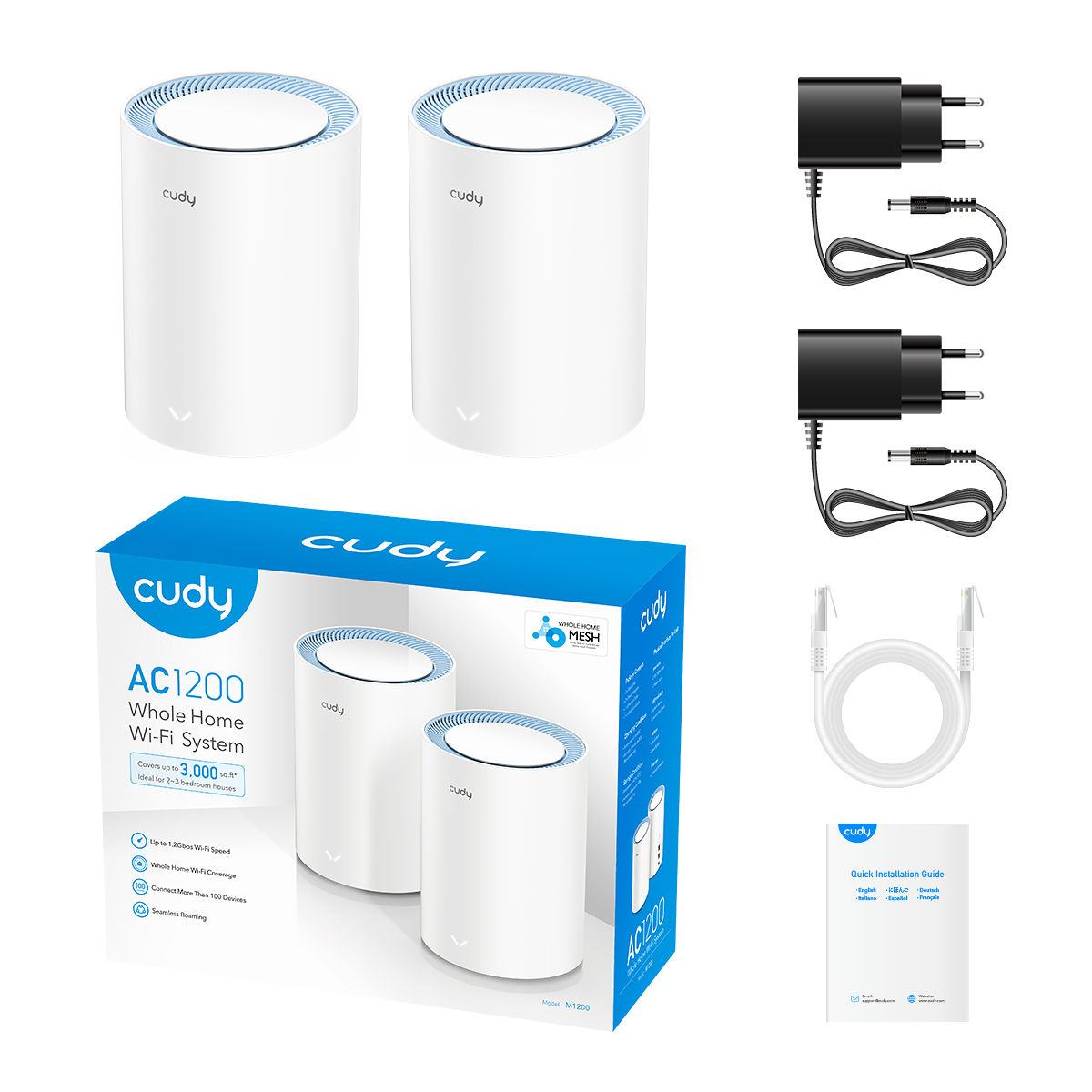 M1200(2-Pack) - AC1200 Wi-Fi Mesh Solution