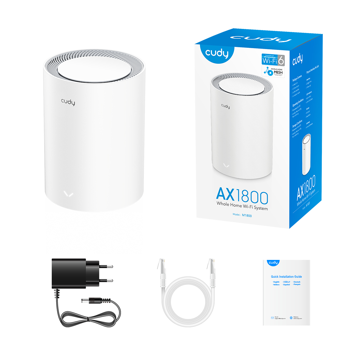M1800(1-Pack) - AX1800 Wi-Fi 6 Mesh Solution