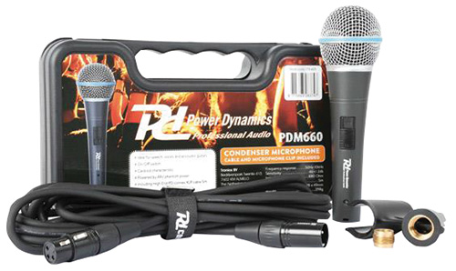 Microfono cardioide a condensatore finitura in gomma e cavo da 5mt.