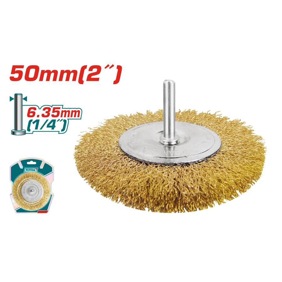 50mm Brass Disc Brush with 1/4" Attachment TAC34021