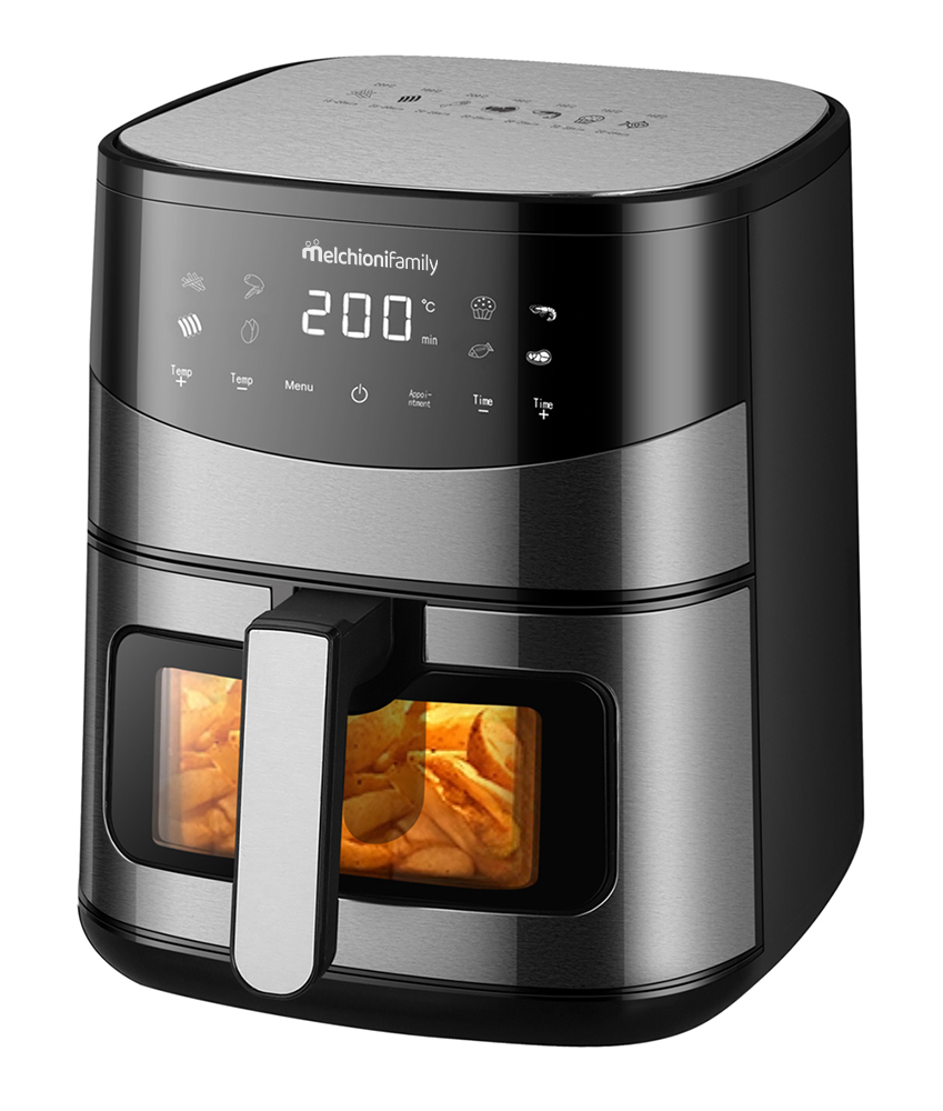 Friggitrice ad aria ARIANNA 6,5L con doppia resistenza nera