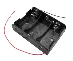 Portabatterie Per 3 Mezza Torcia Con Fili PIL/38-C