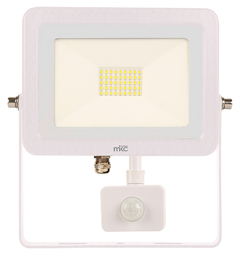 Faro HTP-S 30W, con sensore PIR, 4000K, Bianco, MKC Light