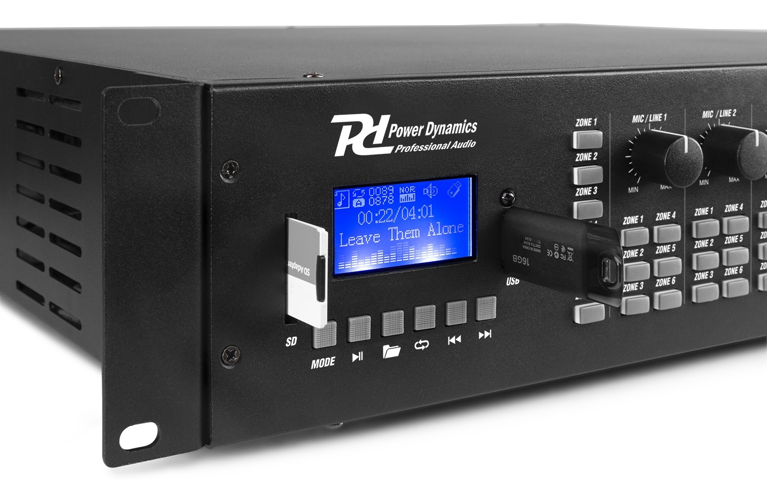 Amplificatore da 360W 6 zone 6 x 60W, 100V/8Ohm mod. PRM606