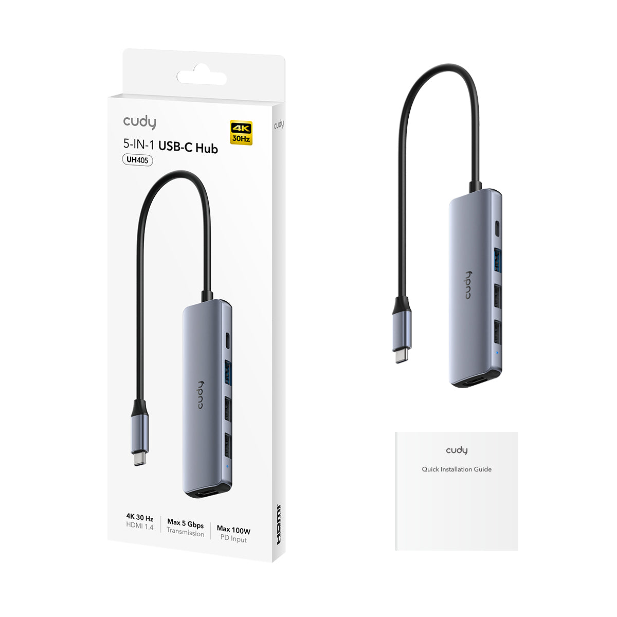 UH405 - 5-IN-1 USB-C Hub with 4K HDMI