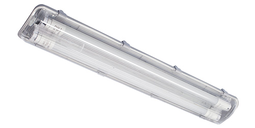 Waterproof ceiling light housing 2x120 cm, ABS+PS