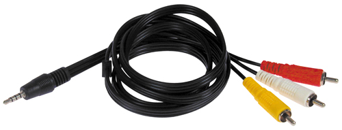 CAVETTO A/V MINI JACK 3.5 / 3RCA S/S 1,5 N PB NX2153/M/B 1,5MT P