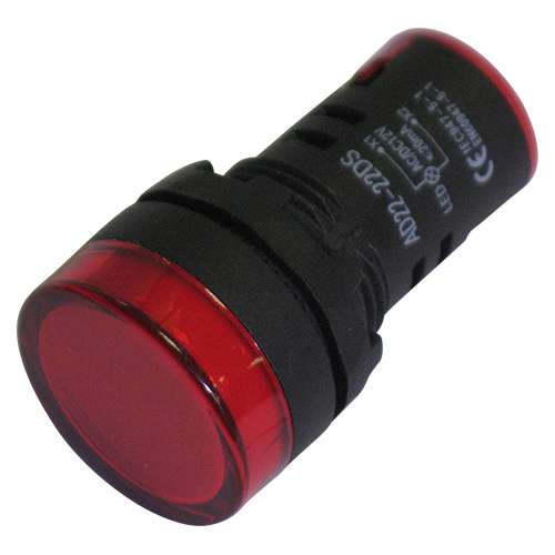 Segnalatore luminoso da pannello led 12v d.29mm rosso XY-LIL-22-12R MKC