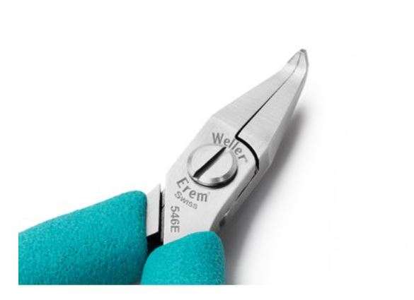 Pinze con becco ad ago e ganasce lisce, tonde, ad alta precisione, 546E Weller