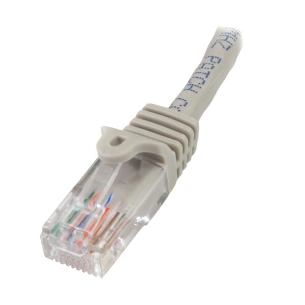 Startech.com 45PAT3MGR 3 m Gray Cat5e Snagless RJ45 UTP Patch Cable - 3m Patch Cord - Ethernet Patch Cable - RJ45 Male to Male Cat 5e Cable (45PAT3MGR)