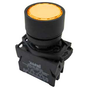24V Yellow LED Illuminated Rotary Button AP/INT/3561-C
