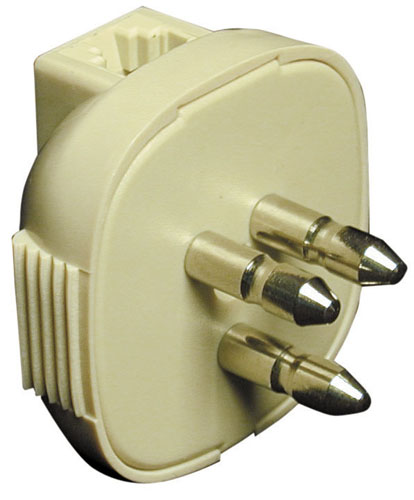 Spina telefonica 3 poli con RJ11 6/4